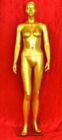 Weibliche Schaufensterpuppe gold