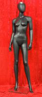 Weibliche Schaufensterpuppe schwarz faceless