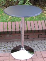 Bistro table black height completely adjustable by gas lift action-