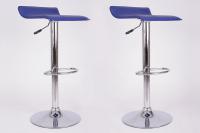 2 x Design Barstool blue, height adjustable, seat rotates 360� - 