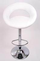 Design Barhocker wei� gepolstert h�henverstellbar - 