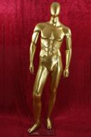 M�nnliche Schaufensterpuppe gold ohne Gesicht