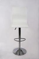 Barhocker wei� h�henverstellbar mit R�ckenlehne 360� drehbar - „Steffen“
