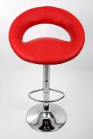Designer Barstool red padded height adjustable by gas lift action - 