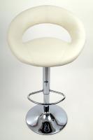 Design Barhocker creme gepolstert h�henverstellbar T�V-zertifizierte Gasdruckfeder - 