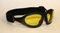Ski and Snowboard Goggles Black, Yellow Tinted Lenses