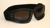 Motorcycle Goggles Black, Smoke Tinted Glasses