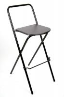 2x Folding Chair, Black, Simple Design 