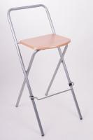 2x Folding Chair, wood-colour, Simple Design 