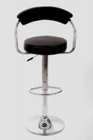 Designer Barstool black height adjustable by gas lift action –