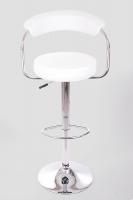 Design Barhocker wei� in der H�he verstellbar mit Lehne - „Sven“