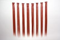 8er Set rotbraune Extensions aus Kanekalon