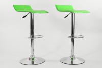 2 x Design Barstool lime green, height adjustable, seat rotates 360� - 