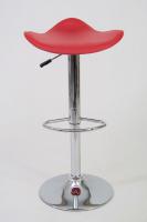 Designer Barstool red height adjustable, ergonomically shaped seat - 