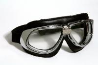 Motorradbrille Classic, schwarz mit klaren Gl�sern