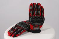 Motorcycle Gloves, Black/Red Size M