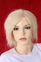 Blonde Kurzhaarper�cke, Echthaar 15cm