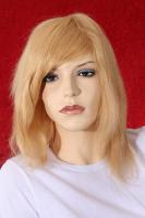 Rotblonde schulterlange Per�cke, echthaar 20cm