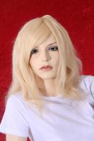 Blonde Per�cke, echtes Haar 30cm
