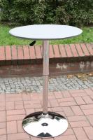 Bistro table gray height completely adjustable by gas lift action-