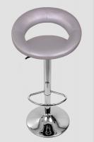 Designer Barstool silver padded height adjustable by gas lift action -