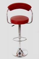 Designer Barstool wine-red height adjustable by gas lift action – 