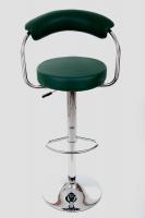 Designer Barstool dark green height adjustable by gas lift action