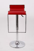 Barstool wine-red height adjustable by gas lift action - 