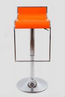 Barstool orange height adjustable by gas lift action 