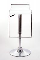 Barstool  white height adjustable by gas lift action –