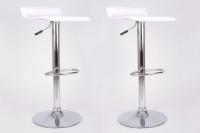 2x Design Barhocker wei� h�henverstellbar 360� drehbar - \