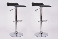 2x Design Barhocker schwarz h�henverstellbar 360� drehbar - „Sunny“