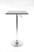 Bistro-Tisch schwarz, Holzplatte quadratisch, h�henverstellbar- 
