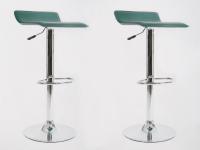 2 x Design Barstool dark green, height adjustable, seat rotates 360� - 