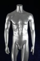 m�nnliche Schaufensterpuppe, headless, silber