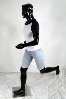 Male mannequin, sporty, shining black