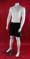 Headless male mannequin, white shining