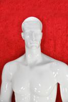 Abstract male mannequin, white shining