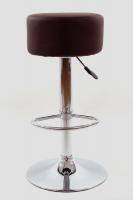 Barhocker braun h�henverstellbar runder Sitz klassisch gut gepolstert - „Tan“