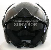 Jethelm Motorradhelm Sonnenblende - schwarz Gr. M