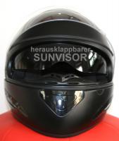 Integral Helmet, Motorcycle Helmet, Sunvisor - Dull Black, Size XL