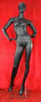 Weibliche Schaufensterfigur, faceless, matt schwarz