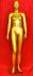 Weibliche Schaufensterpuppe gold