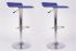 2x Design Barhocker blau h�henverstellbar 360� drehbar - „Sunny“