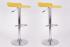 2 x Design Barstool yellow, height adjustable, seat rotates 360� - 