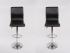 2 x Barstool black height adjustable with backrest swivel seat top - „Steffen“