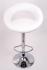 Designer Barstool  white padded height adjustable by gas lift action - “Clemens“