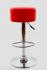 Barstool red height adjustable round seat classical comfortably padded - 