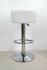 Barhocker wei� h�henverstellbar runder Sitz klassisch gut gepolstert - „Tan“