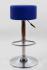 Barstool blue height adjustable round seat classical comfortably padded - 